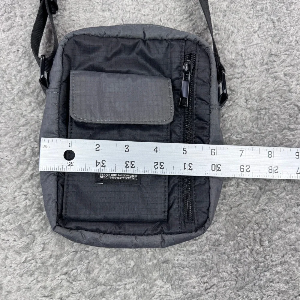 Urban Outfitters UO-76 Crossbody Utility Bag Grey Black Ripstop Nylon Techwear‎